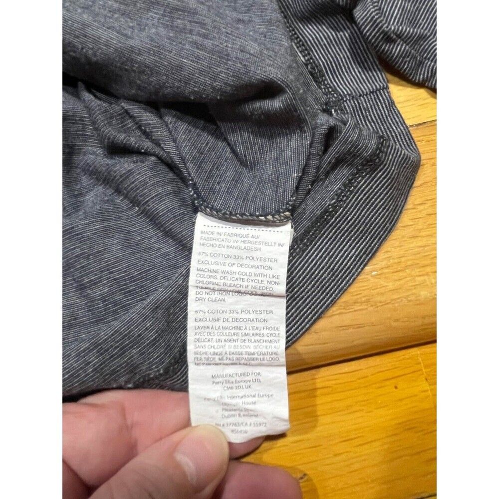 Perry Ellis America Shirt Mens Size XL Gray Long Sleeve 1/4 Button Preppy Casual - Picture 4 of 6